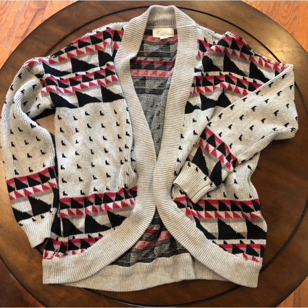 Forever 21 Boutique Aztec Print Open Cardigan